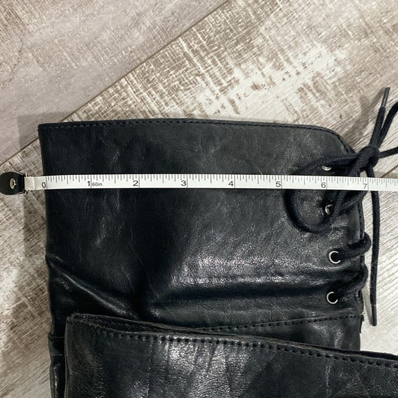 Vince Camuto leather knee high campus riding boots size 9 lace up edgy - Picture 12 of 13